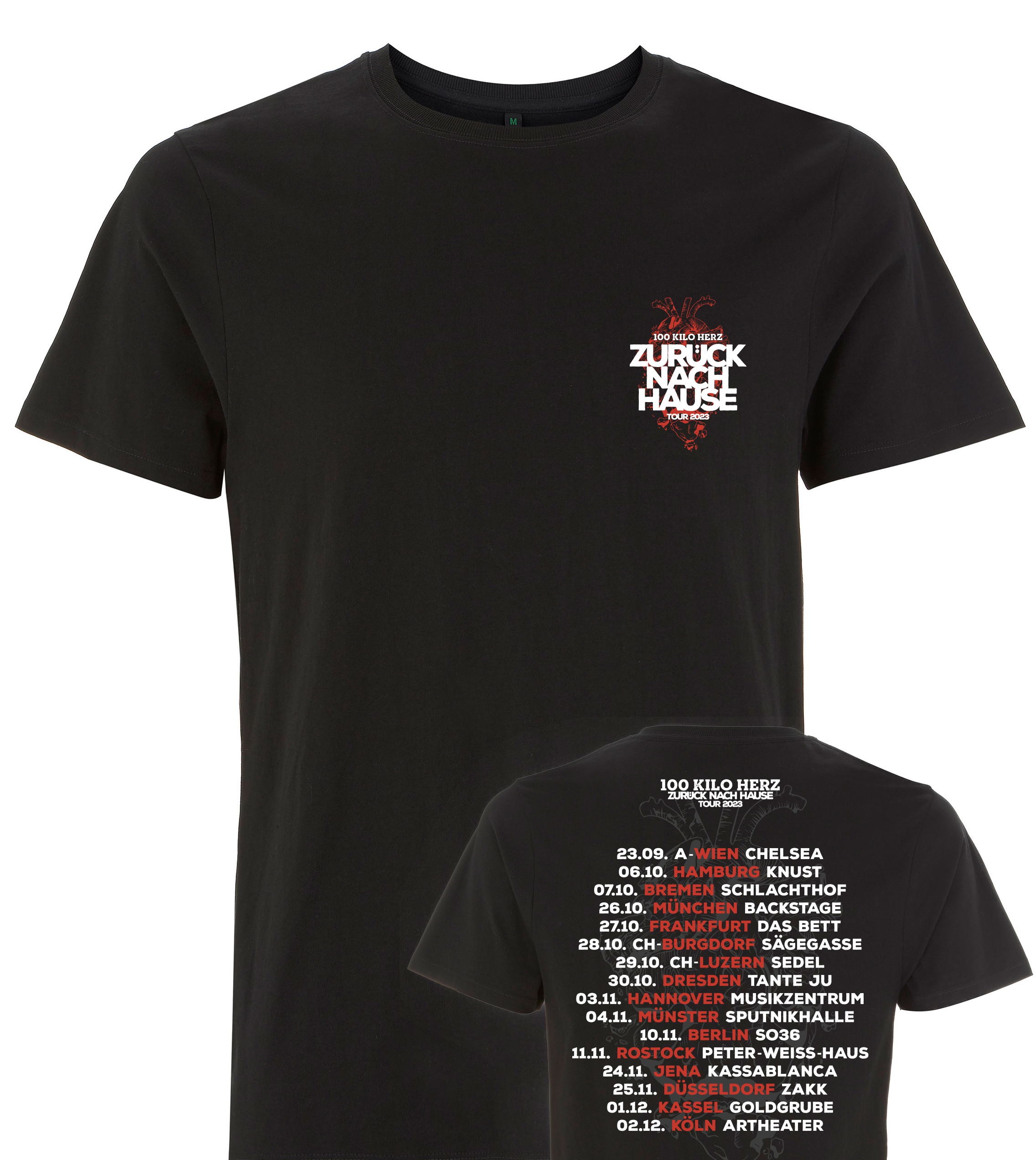 T-Shirt Tourshirt "ZURÜCK NACH HAUSE"